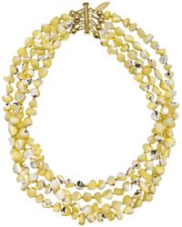 Farra - Natural Shell Multi-Layers Necklace - Lyst