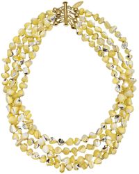 Farra - Natural Shell Multi-Layers Necklace - Lyst
