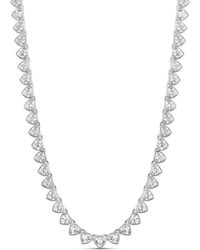 SHYMI - Bezel Set Heart Tennis Necklace - Lyst