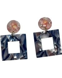 CLOSET REHAB - Small Open Square Drop Earrings - Lyst
