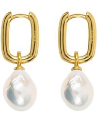 Ora Pearls - Aetia Baroque Pearl Hoop Earrings - Lyst