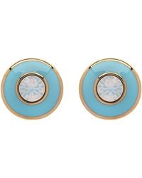 Emma Holland Jewellery - Aqua & Opal Crystal Disc Clip Earrings - Lyst