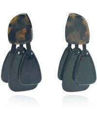 Michael Nash Jewelry - Patrizia Tortoise Resin Top Earrings With Resin Drops - Lyst