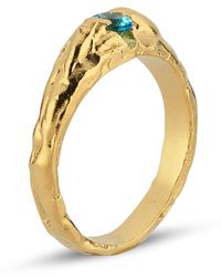ASSUWA - Amphitrite Gold Ring With Blue Topaz - Lyst