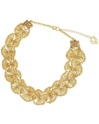 Lavish by Tricia Milaneze - Pearl & Gold Shells Handmade Crochet Necklace - Lyst