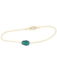 SALOME - Emerald Scarab Bracelet - Lyst