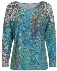 Conquista - Patterned Long Sleeve Top - Lyst