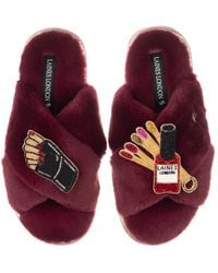 Laines London - Classic Laines Slippers With Nail Tech Brooches - Lyst