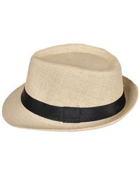 DAVID WEJ - Neutrals Trilby Straw Hat - Lyst