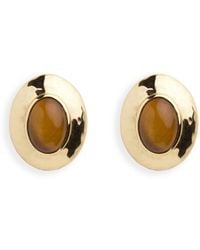 Argento Vivo - Terra Studs — Tiger's Eye - Lyst