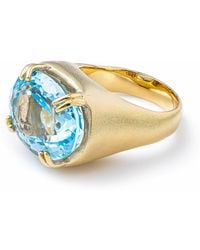 German Kabirski - Tethys Plated Ring With Natural Oval Cut Topaz - Lyst