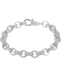 Spero London - Sterling Pave Bachelor's Large Belcher Chain Bracelet - Lyst