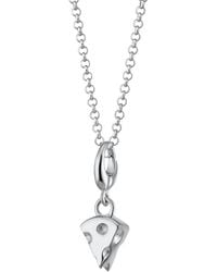 Lily Charmed - Sterling Cheese Slice Charm Necklace - Lyst
