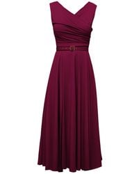 ALINA CERNĂTESCU - Asmira Midi Drapped Dark Versatile Lyocell Dress - Lyst