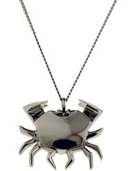 Origami Jewellery Crab Necklace Gun Metal - Black