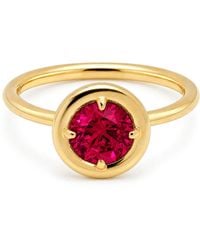 Belinda Jewelz - Ruby Round Solitaire Chunky Ring - Lyst