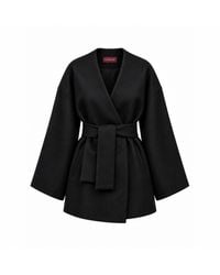 Mandragora - Oversized Wool Kimono With Belt Arke - Lyst