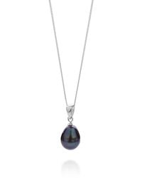 Nellou Jewellery - Ellen Mini Peacock Pearl Drop Necklace Sterling - Lyst