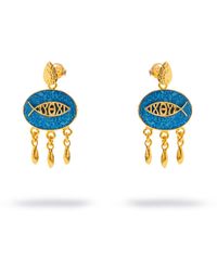Ebru Jewelry - Lucky Fish Mosaic Drop Earrings - Lyst