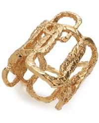 Retro Chic - Roman Arc Golden Ring - Lyst