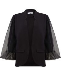 James Lakeland - Tulle Sleeve Blazer - Lyst