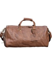 Touri - Leather Over Night Bag With Shoe Storage - Lyst
