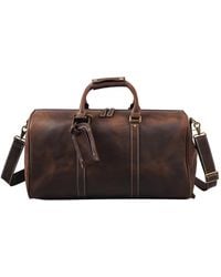 Touri - Leather Over Night Bag With Shoe Storage - Lyst