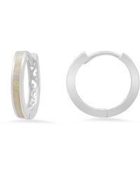Kylie Harper - Sterling Opal Hoop Earrings - Lyst