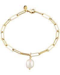 Scream Pretty - Long Link Bracelet With Baroque Pearl - Lyst