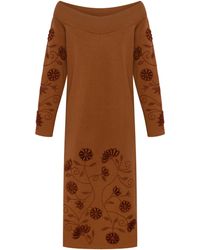 Annabo - Etherea Merino Wool Knit Midi Dress - Lyst