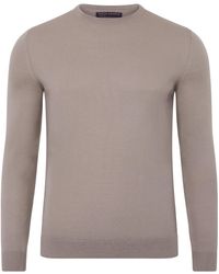 Paul James Knitwear - Superfine Matteo Merino Silk Crew Neck Jumper - Lyst