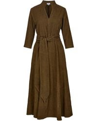 At Last - Chelsea Corduroy Midi Dress - Lyst