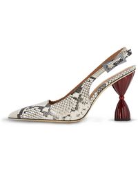 INOLA OJÉN - Leila Snakeprint Slingback With Sculptural Heel - Lyst