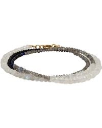 Lori Kaplan Design - Triple Wrap Monochromatic Moonstone, Labradorite, Spinel Bracelet Or Necklace - Lyst