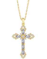 Vanimy - Helena Cross Pendant Necklace - Lyst