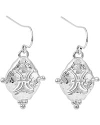 Seven Saints - Pisces Vintage-Style Dangle Earrings, Rhodium Plated - Lyst