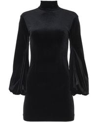 Lita Couture - Mini Velvet Dress - Lyst