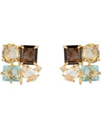 Bounkit - Cora Studs Smoky Quartz Clip On - Lyst