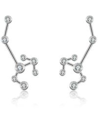 Genevieve Collection - Sagittarius Zodiac Constellation Earring 18K & Diamond - Lyst