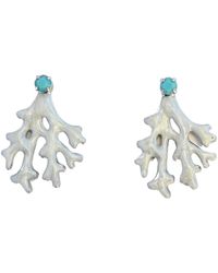 The Pink Reef - Mini Coral Earring In Pearl - Lyst