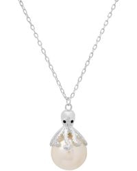 Kylie Harper - Sterling Pearl Octopus Pendant Necklace - Lyst