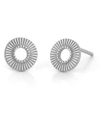 Nellou Jewellery - Solar Circle Earrings Sterling - Lyst