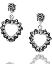 Unaloe - Loveyou Sterling Heart Rose Drop Earrings – Earrings For – Jewelry For - Lyst