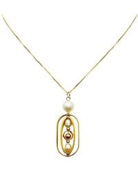 Aracheli Studio - Geometric Art Pearls Chain Necklace - Lyst
