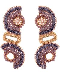 Lavish by Tricia Milaneze - Neutrals Breeze Mix Althea Cascade Handmade Crochet Earring - Lyst