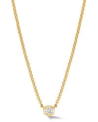 Dower & Hall - Sapphire Round Dewdrop Pendant - Lyst