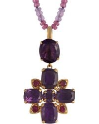 Emma Chapman Jewels - Bathsheba Amethyst Ruby Cross Pendant - Lyst
