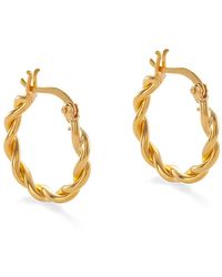 Cote Cache - Small Braided Hoop Earrings - Lyst