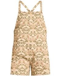 Known Supply - Neutrals Adjustable Cotton Romper - Lyst