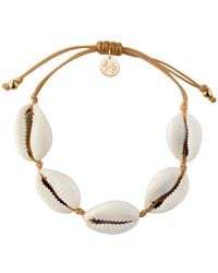 Adriana Pappas Designs - Natural Shell Adjustable Bracelet On Colored Cord - Lyst